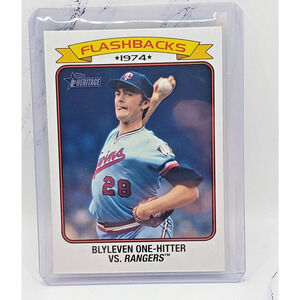 2023 Topps Heritage Baseball Flashbacks 1974 Bert Blyleven #BF-5 Insert Twins
